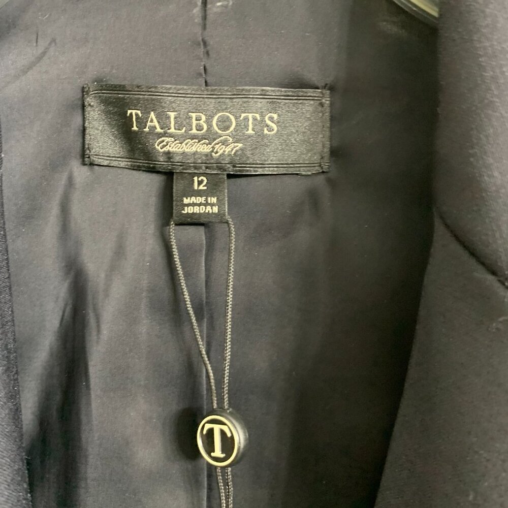 Talbots Women's Dark Navy Blue Jacket, Size 12, NWT - Picture 5 of 7
